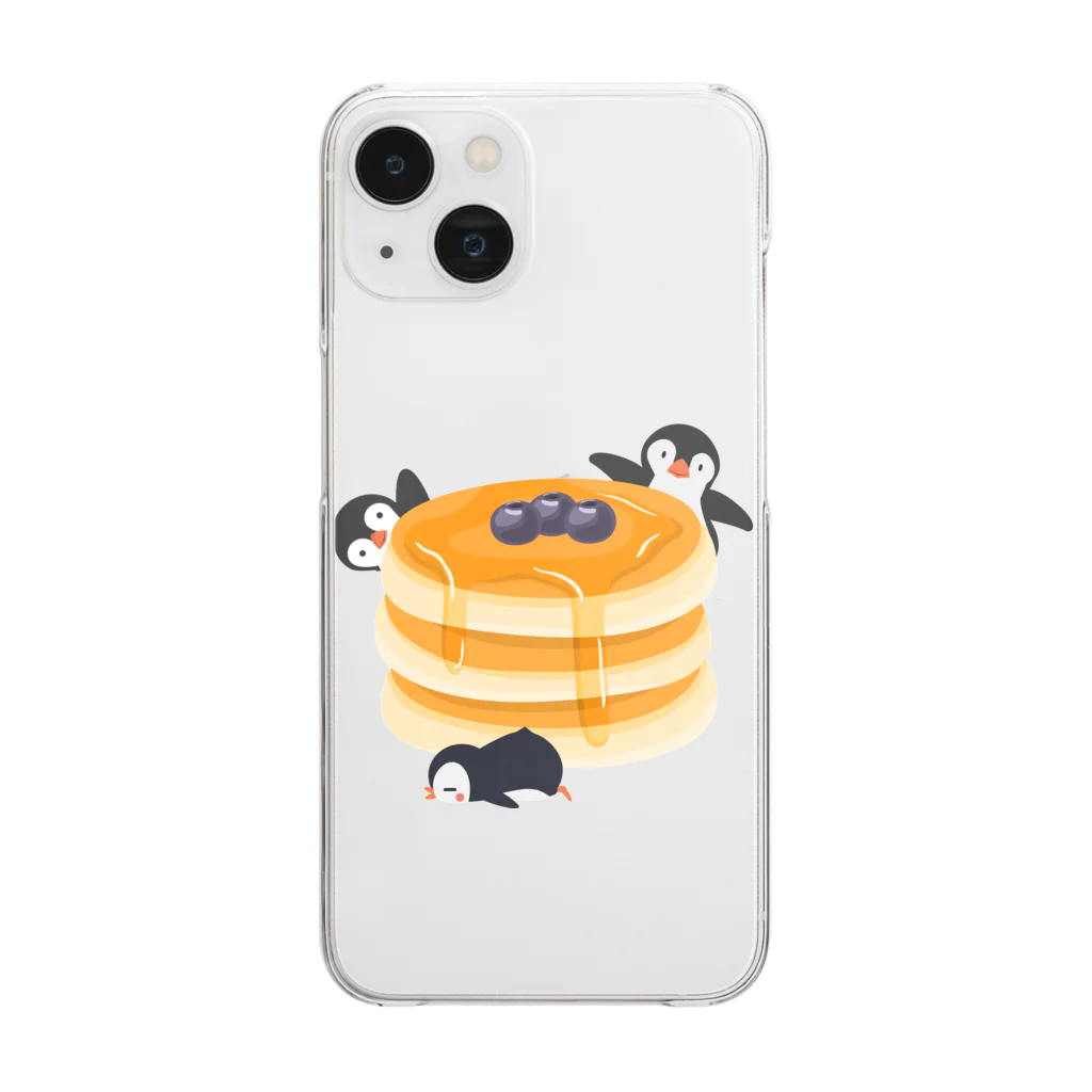 きら星のペンギン♡パンケーキ Clear Smartphone Case