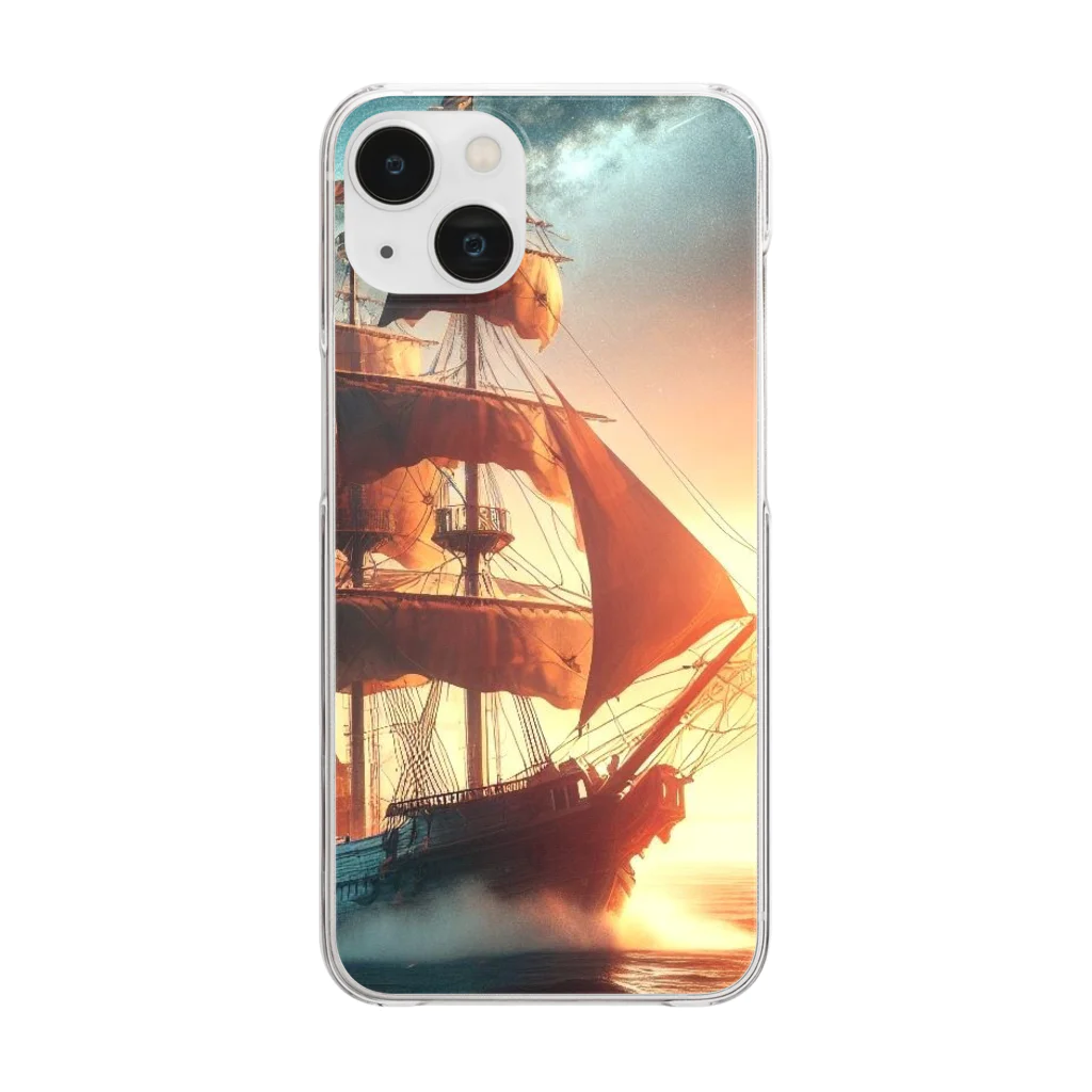 終わらない夢🌈の冒険船🚢✨ Clear Smartphone Case