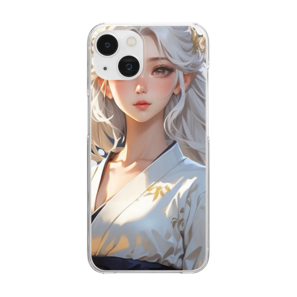 pe_taroのArt和服美女！ Clear Smartphone Case