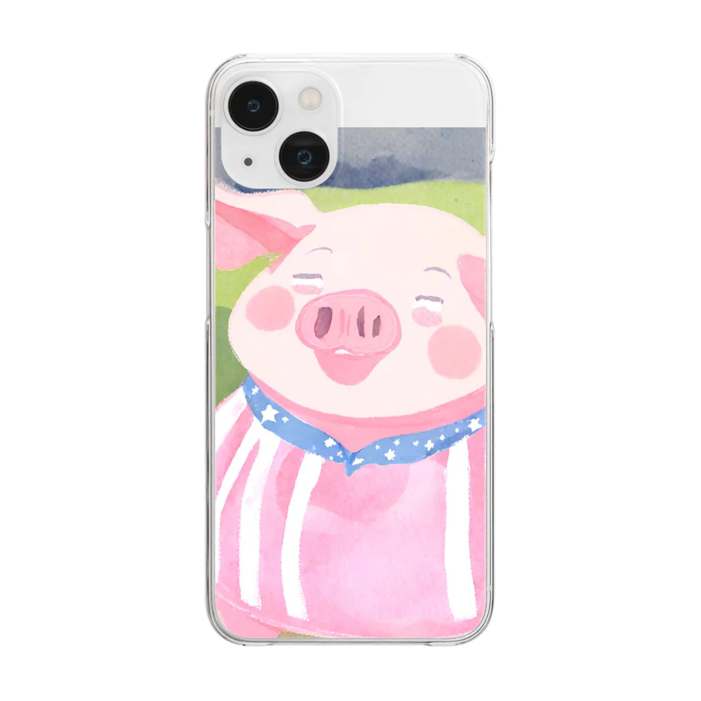 Yumexの豚のブーちゃん Clear Smartphone Case