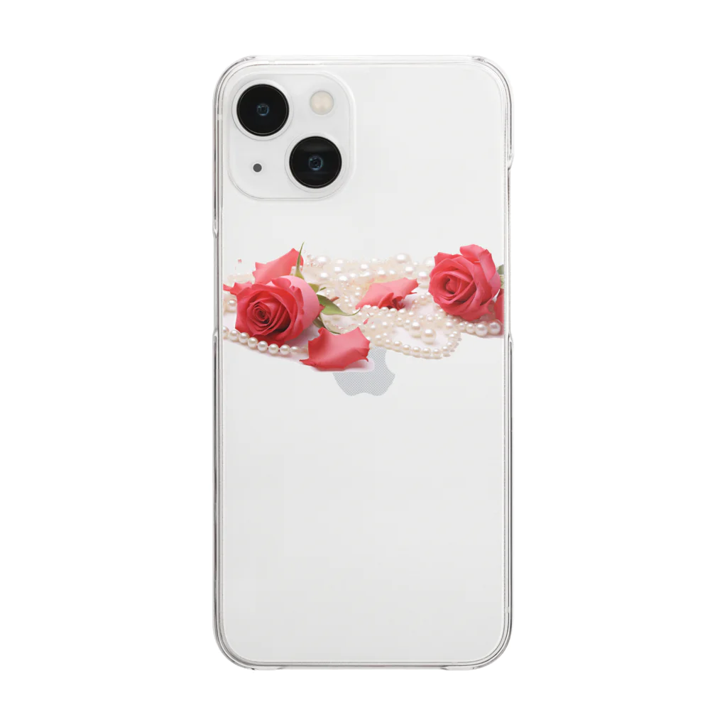 Lunatic-the-Jokersの[6月]June-Pearl&Rose Clear Smartphone Case