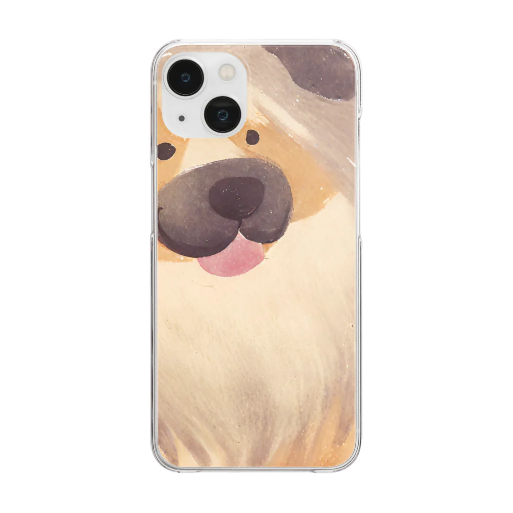 ひとやすみ　らいふの何犬？ Clear Smartphone Case