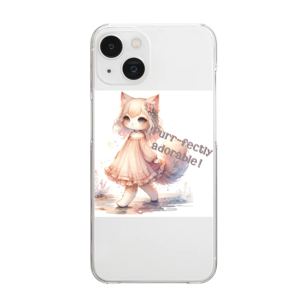 夢見る猫の箱庭のミアモール Clear Smartphone Case