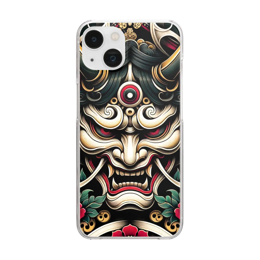 sakura_whispersの般若 - Hannya Clear Smartphone Case