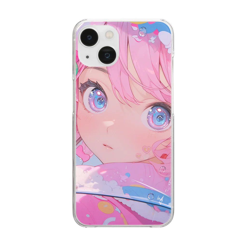 ぶーたんの雨音の中 Clear Smartphone Case