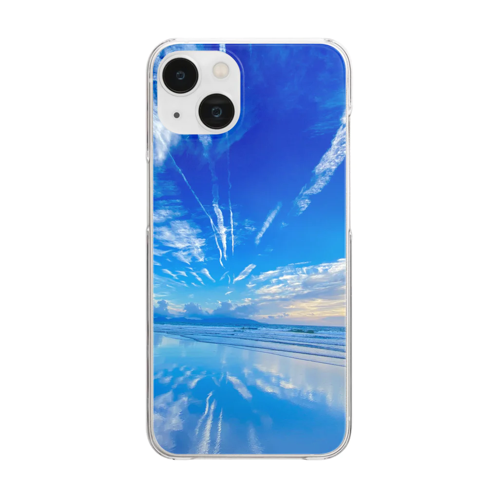 海と空と影のひろがる世界 Clear Smartphone Case