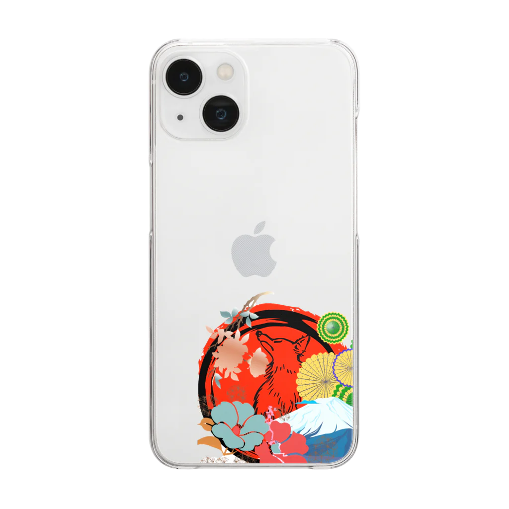 sloth_giraffeのこれぞ和！！ Clear Smartphone Case