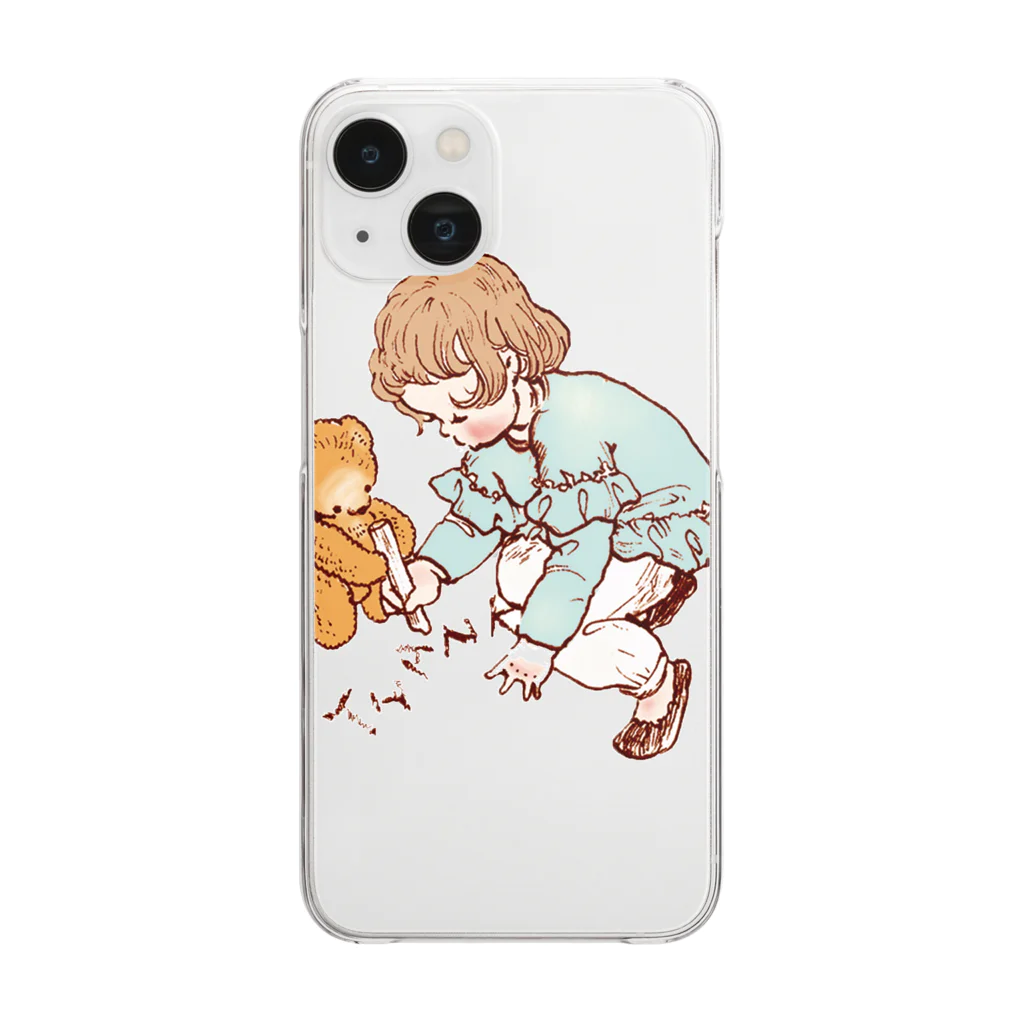 KrimgenのThank You 子供とくま Clear Smartphone Case