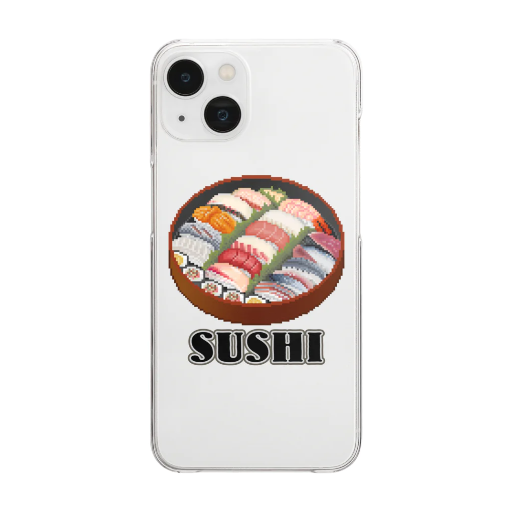 猫と釣り人のSUSHI_2R Clear Smartphone Case