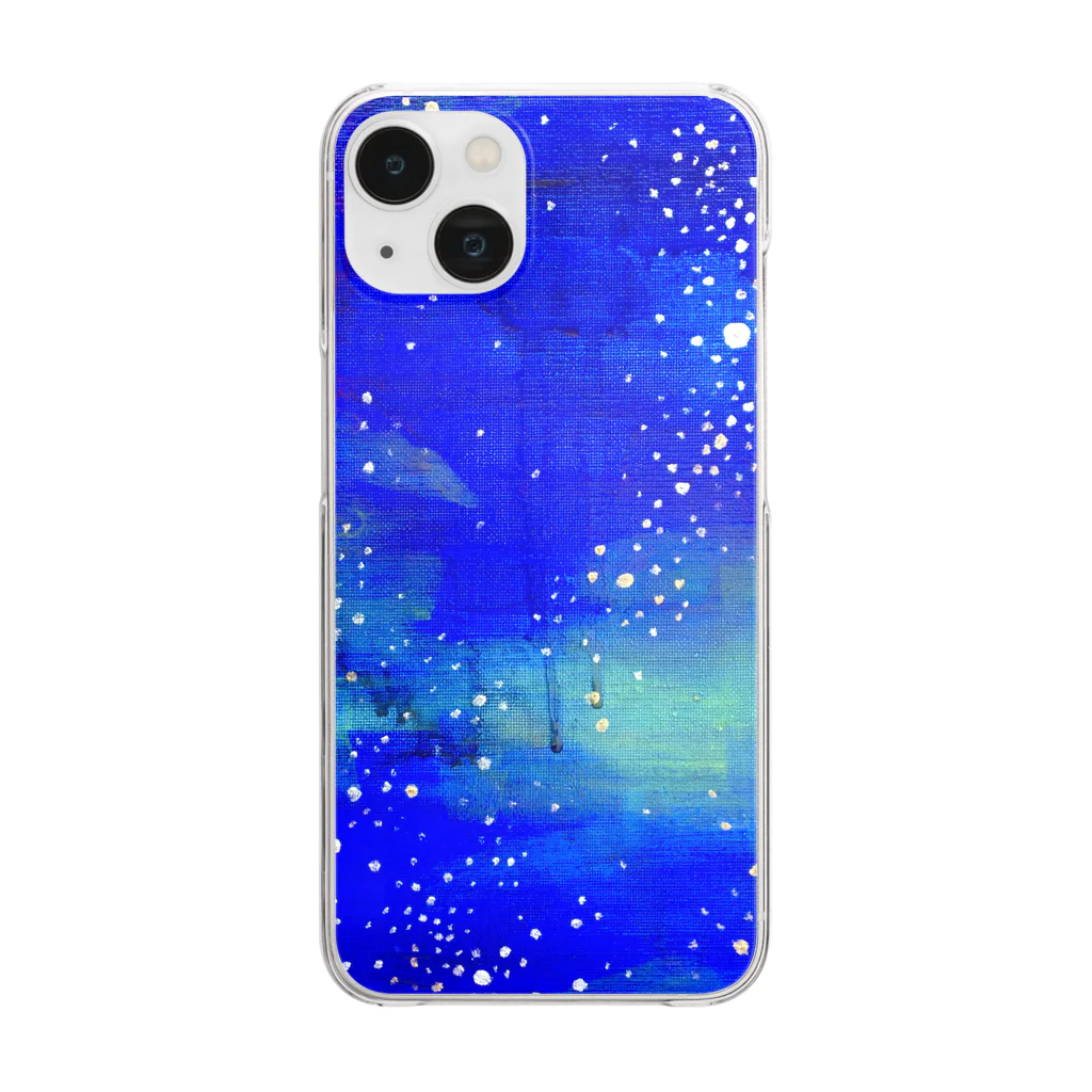 アトリエいろりの油絵「星へ還る」 Clear Smartphone Case