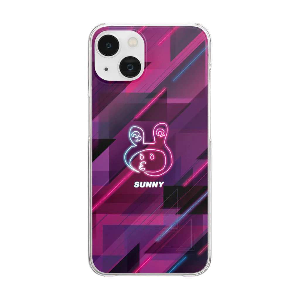 SUNNY DESIGNのSUNNYロゴアイコン_ソフトクリアスマホケース Clear Smartphone Case