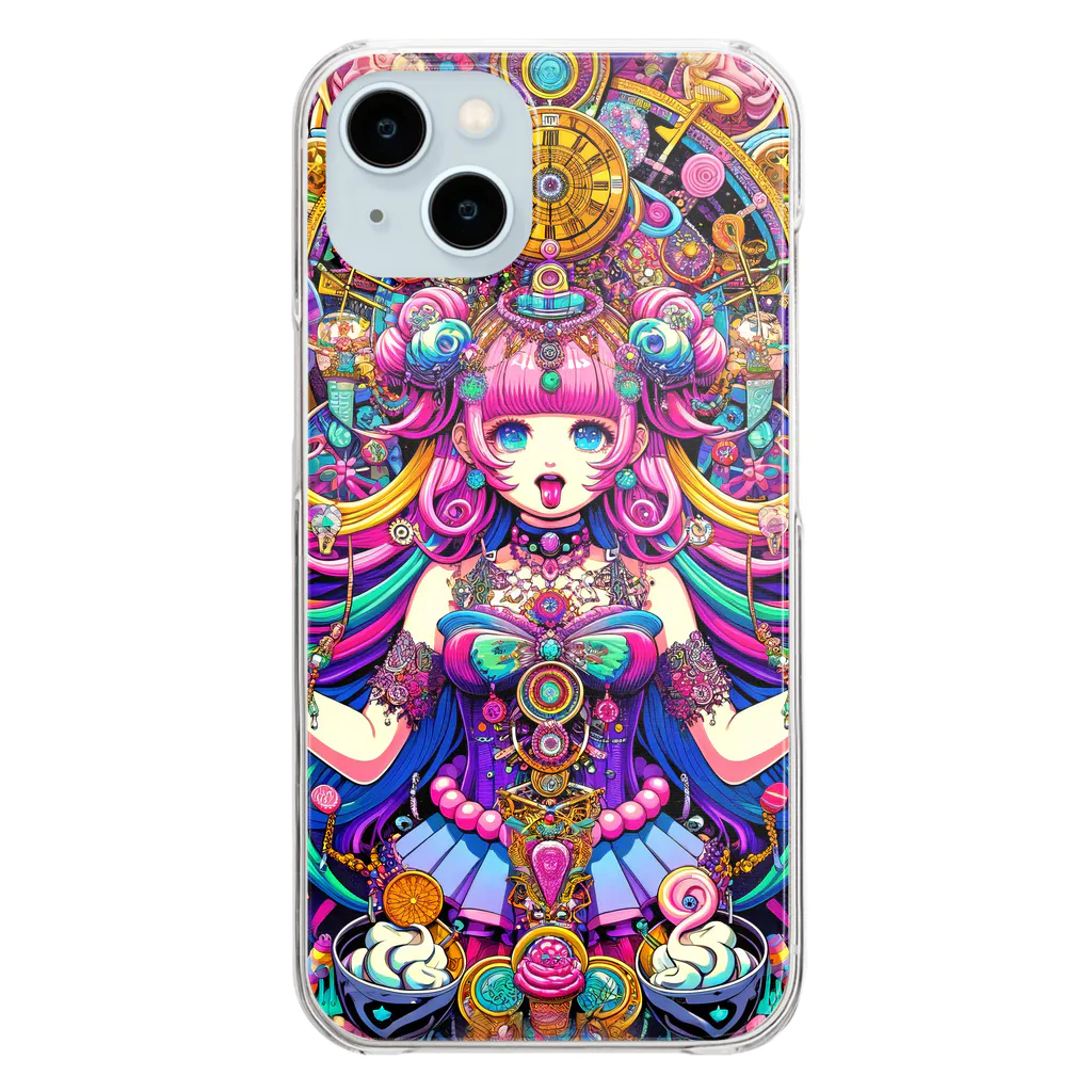 トトベス(T∴B∴M∴)🕊️の愛の桃源郷🍑スイーツ女神🍰09.カーリー母さんアイスクリーム擬態 Clear Smartphone Case