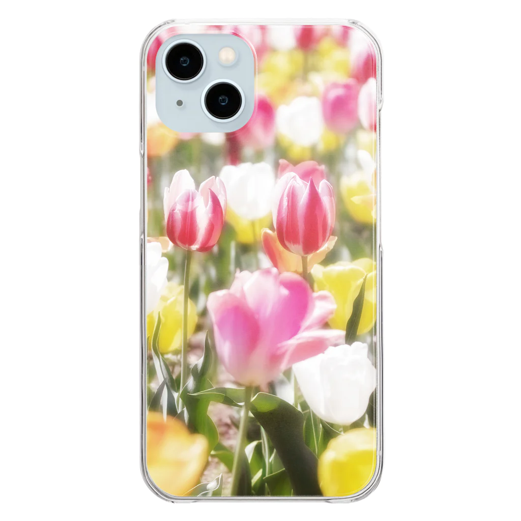 akane_art（茜音工房）の花フォト（チューリップ） Clear Smartphone Case