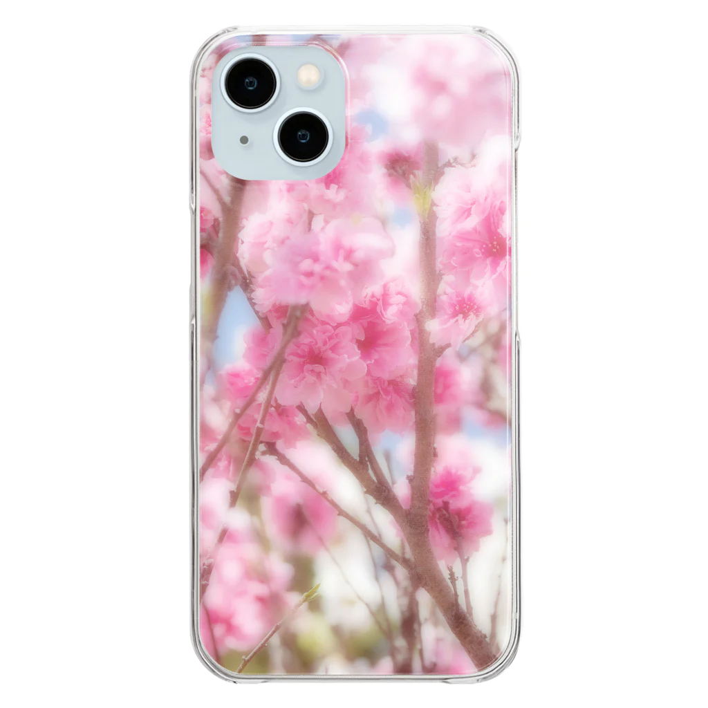 akane_art（茜音工房）の花フォト（八重桜） Clear Smartphone Case