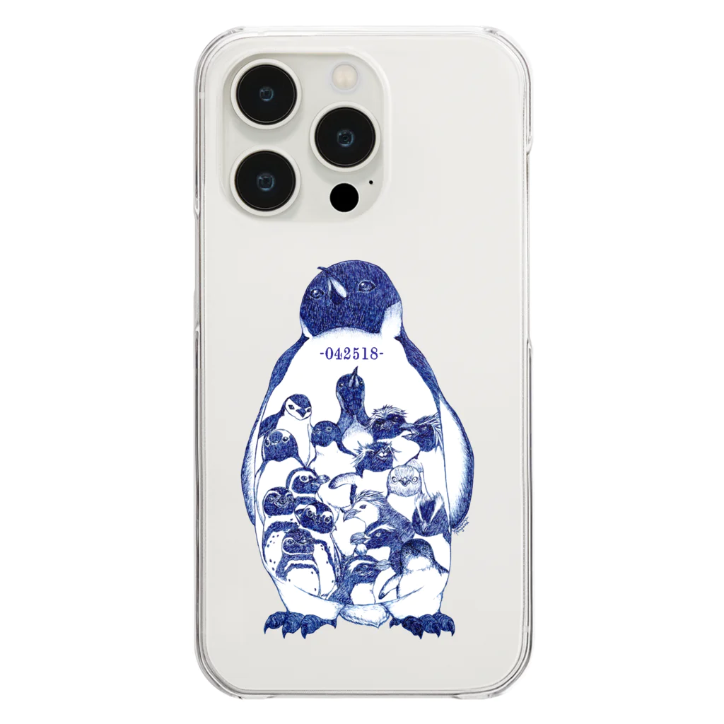 ヤママユ(ヤママユ・ペンギイナ)の-042518-World Penguins Day Clear Smartphone Case