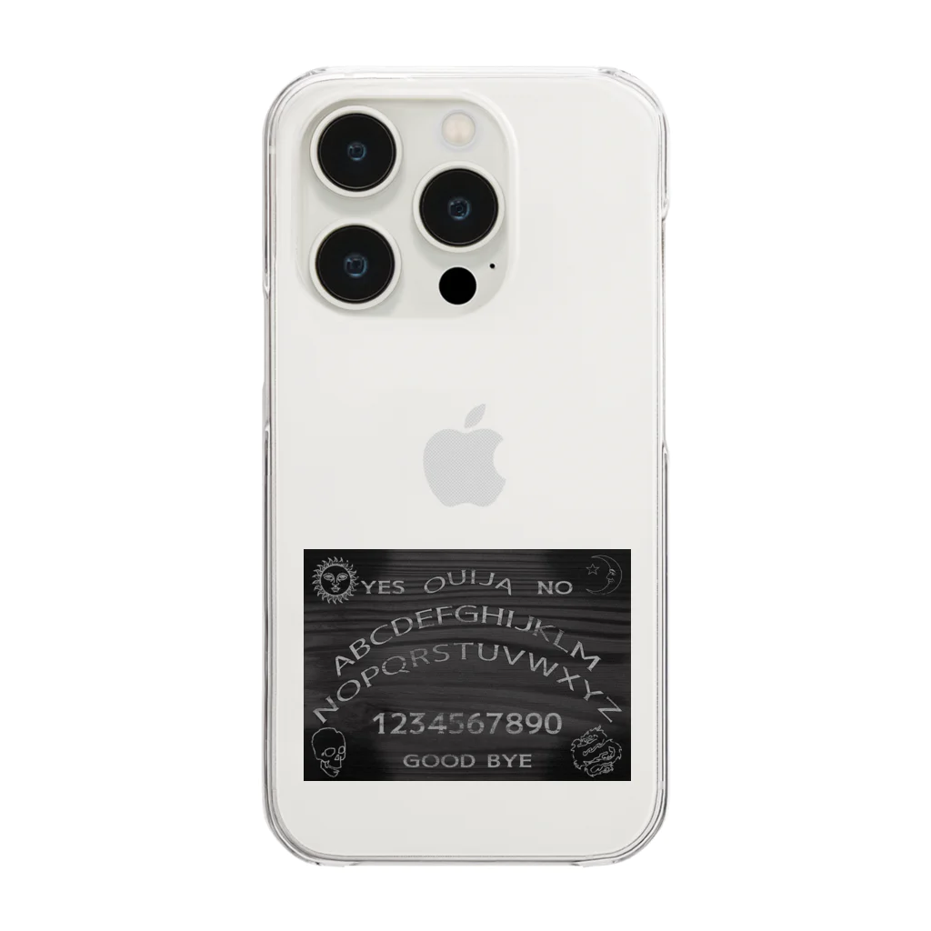 Ａ’ｚｗｏｒｋＳのBLACK OUIJA BOARD Clear Smartphone Case