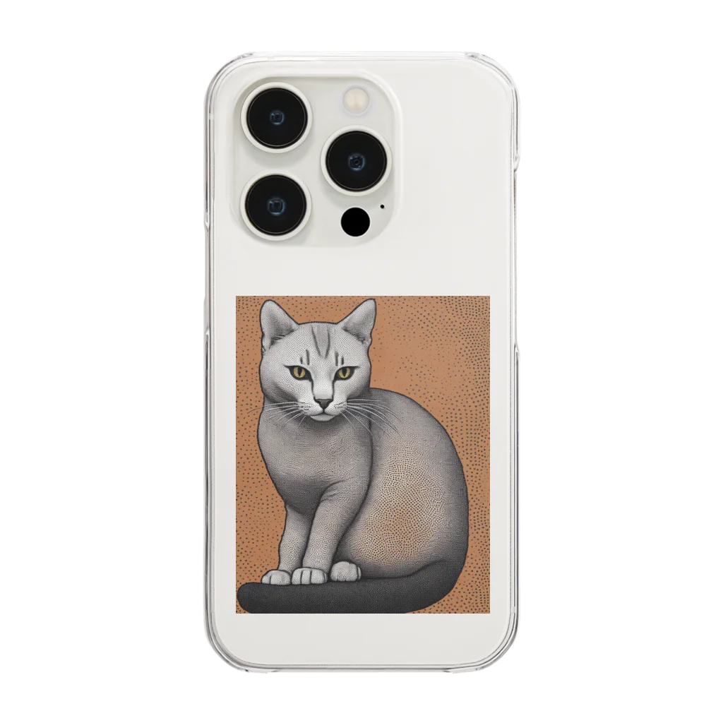 F2 Cat Design Shopのhairless cat 001 Clear Smartphone Case