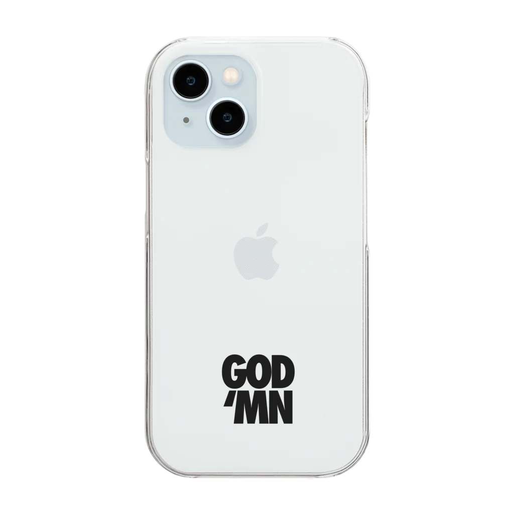 ODD WORKS STOREのガッデム God damn クリアスマホケース