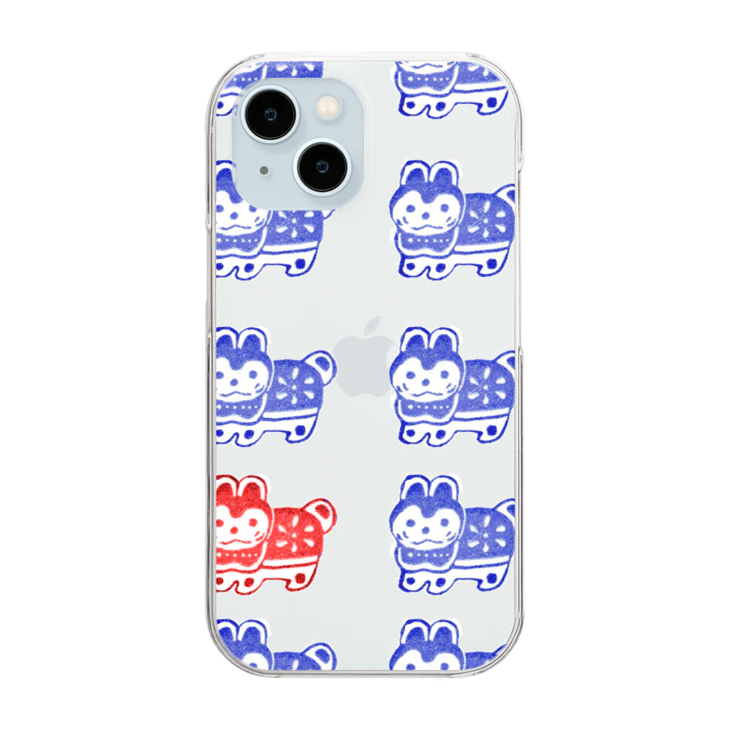 くろすけの張子犬はんこ Clear Smartphone Case