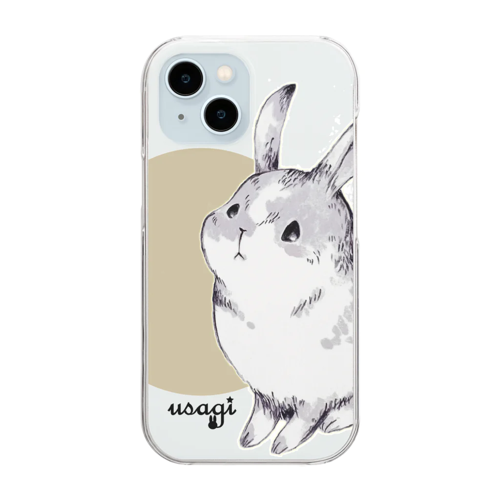 kitsune0717のうさぎ Clear Smartphone Case