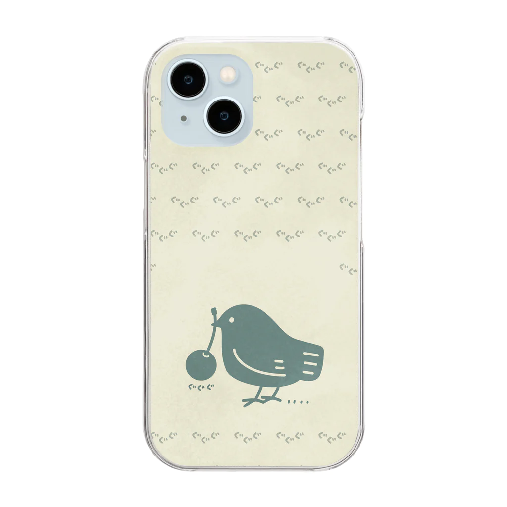 イラスト MONYAAT のみつぐとり　みどり4 Clear Smartphone Case