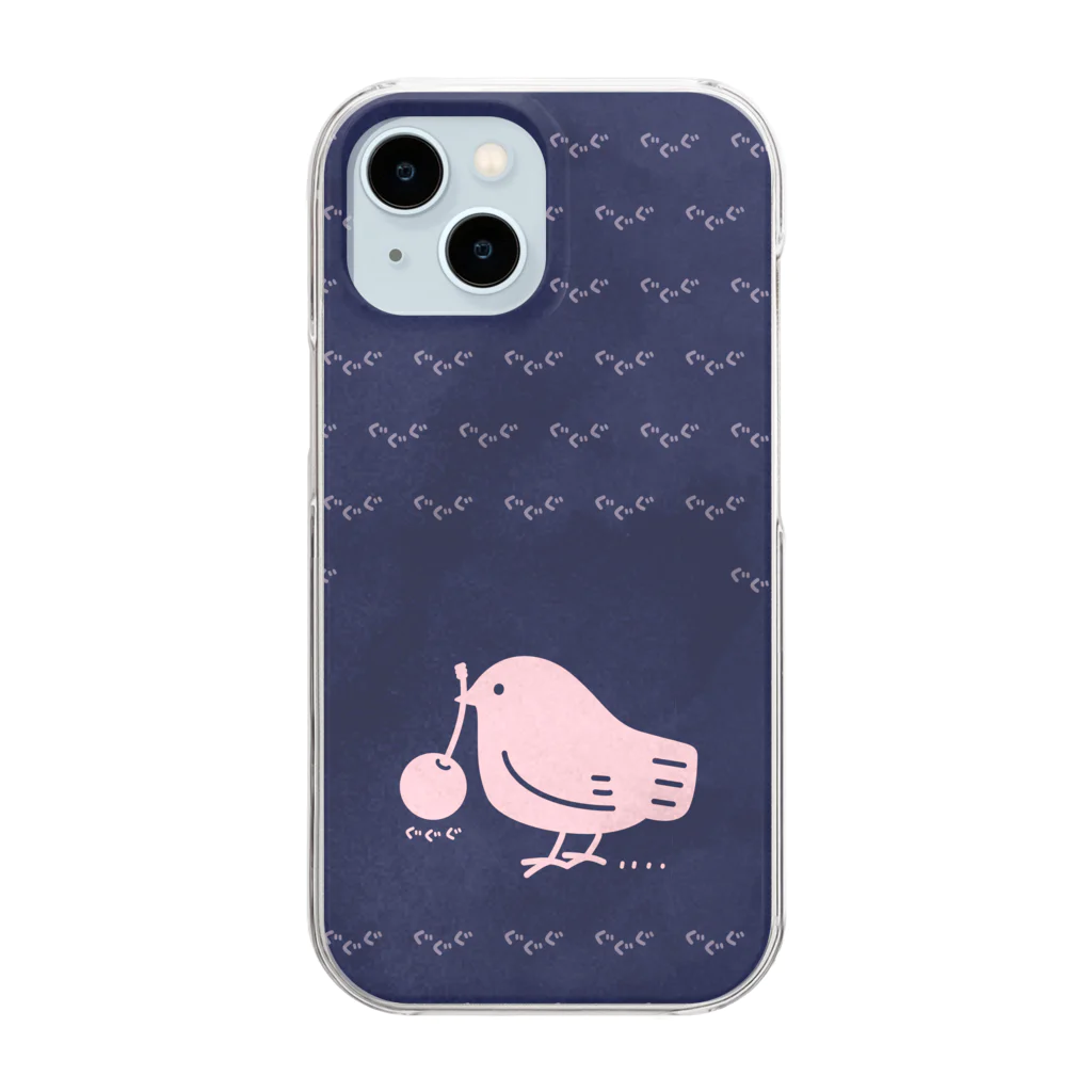 イラスト MONYAAT のみつぐとり　もも4 Clear Smartphone Case