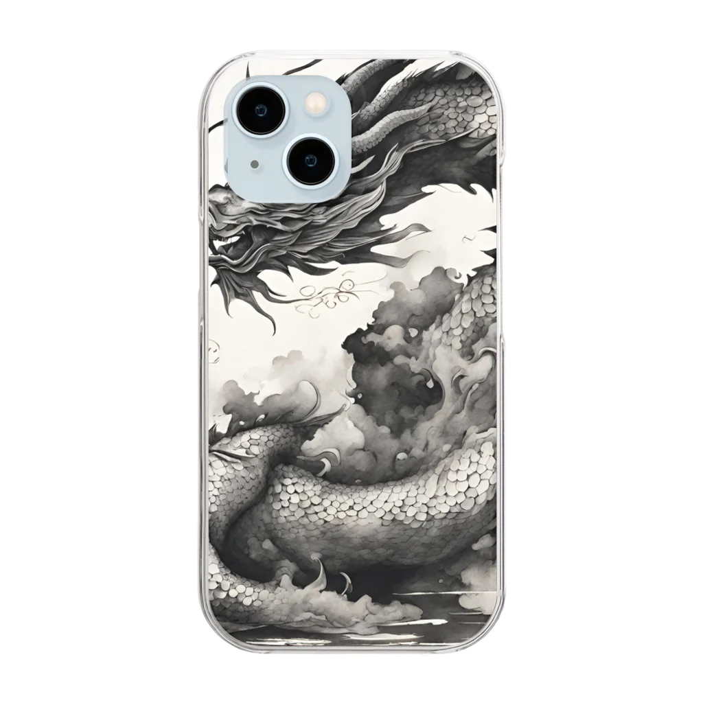 070-7412-0063の舞龍 Clear Smartphone Case