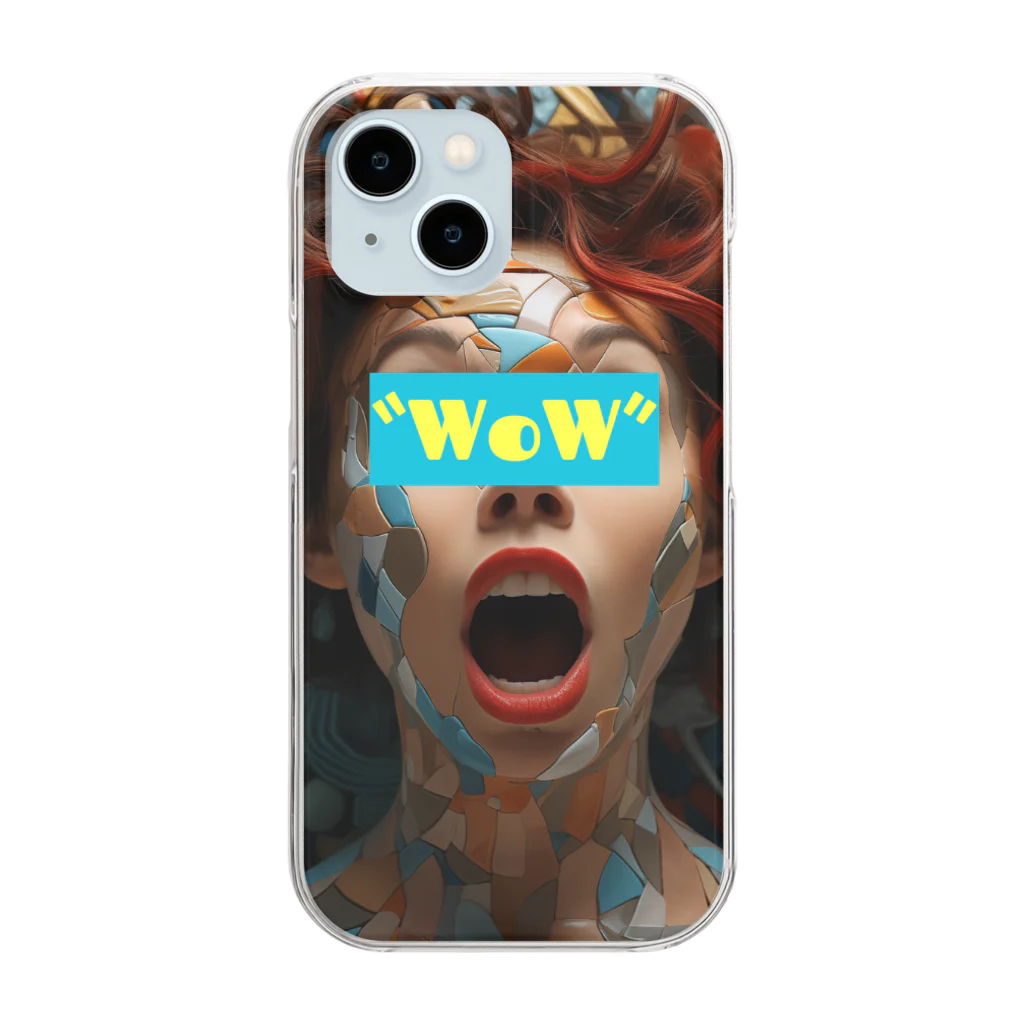 "WoW"の"WoW" クリアスマホケース