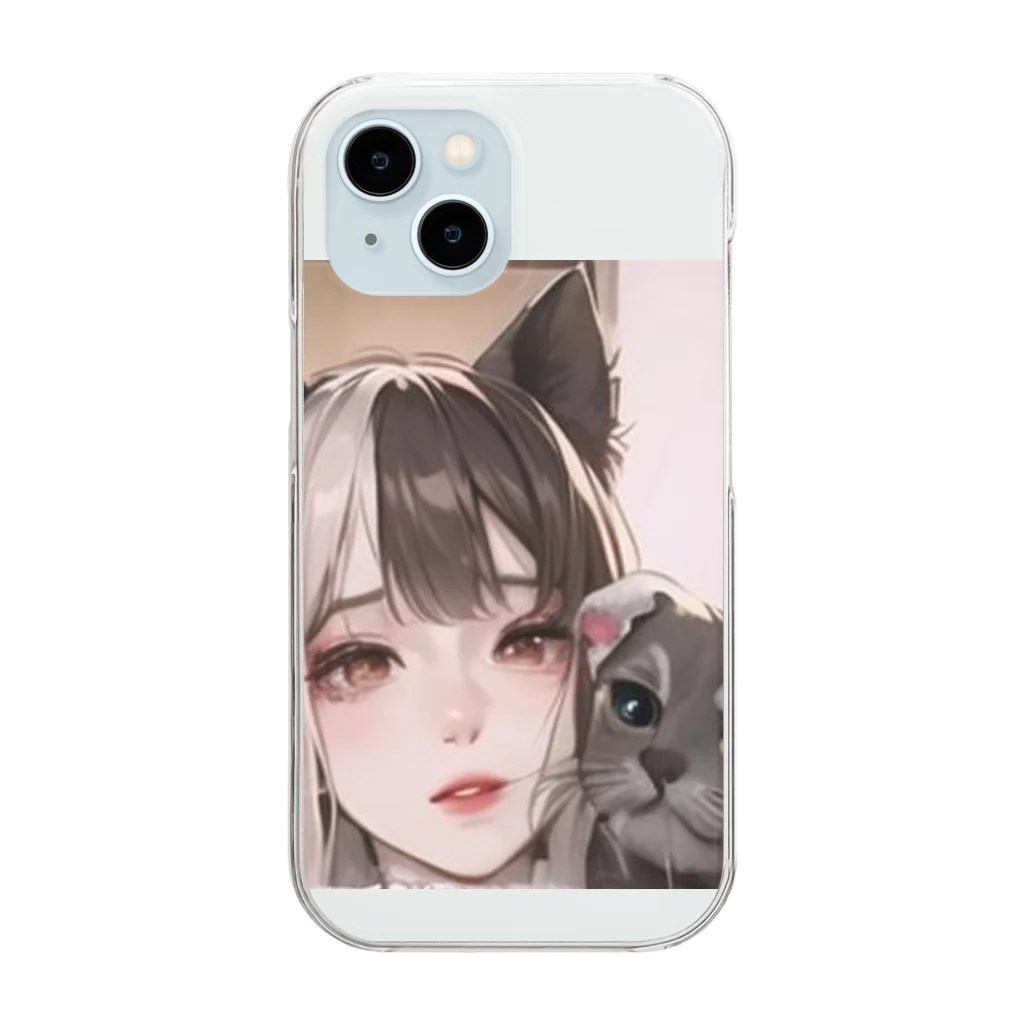 ラッキーLOVEの猫耳地雷っ娘2 Clear Smartphone Case