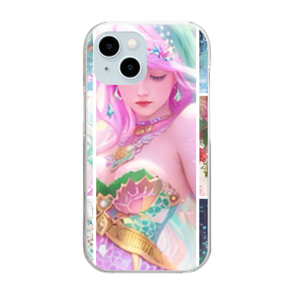 💖宇宙整体♪🌈♪こころからだチャンネル♪💖のhealing move  mermaid REINA Clear Smartphone Case