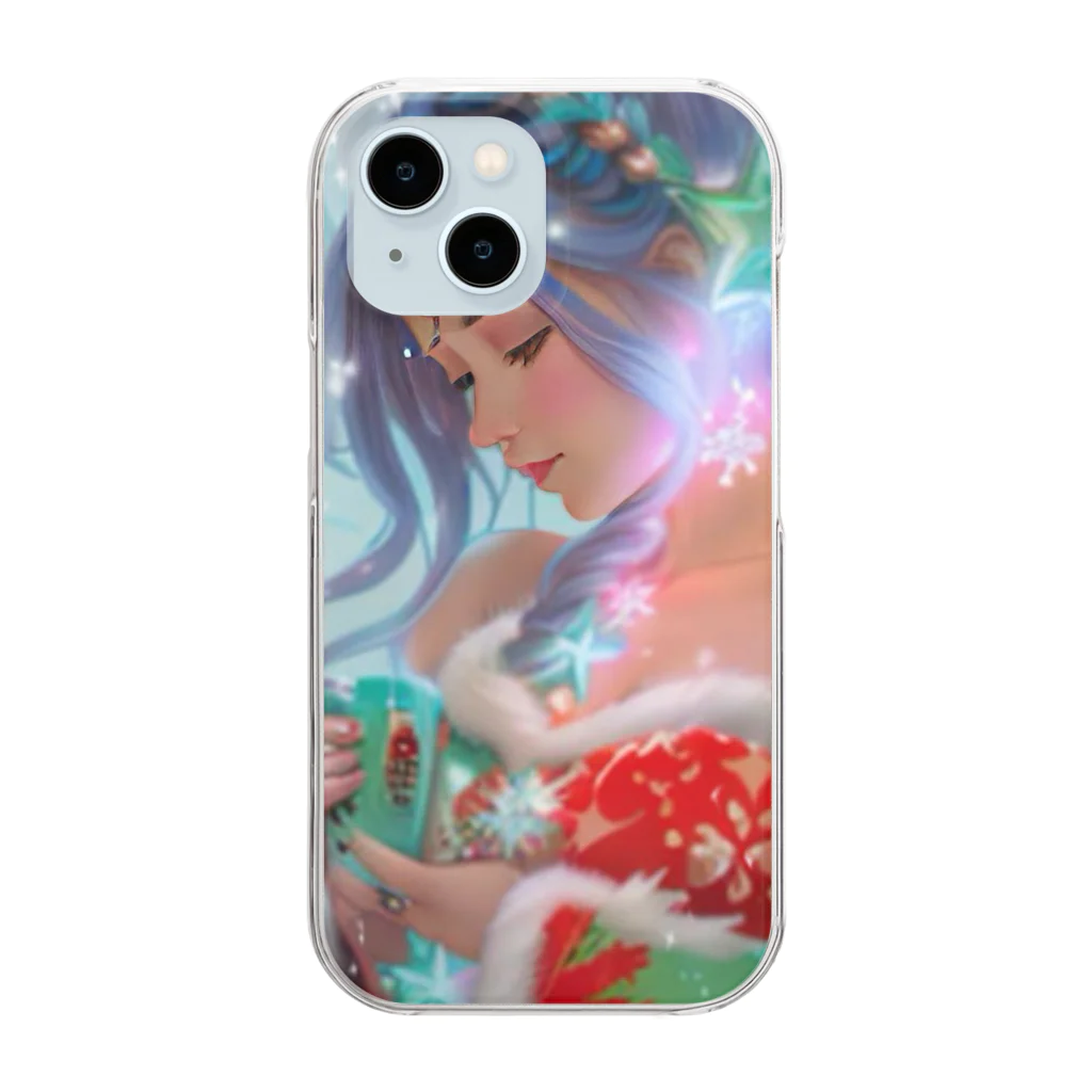 💖宇宙整体♪🌈♪こころからだチャンネル♪💖のOn a holy night, a time of healing for you too. Love is an eternal grace from God Clear Smartphone Case