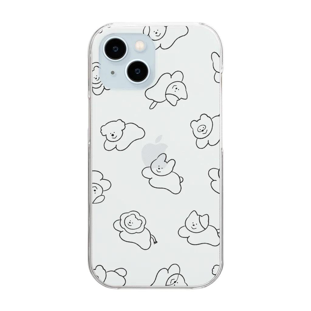 haruchanのふせのかっこう柄 Clear Smartphone Case