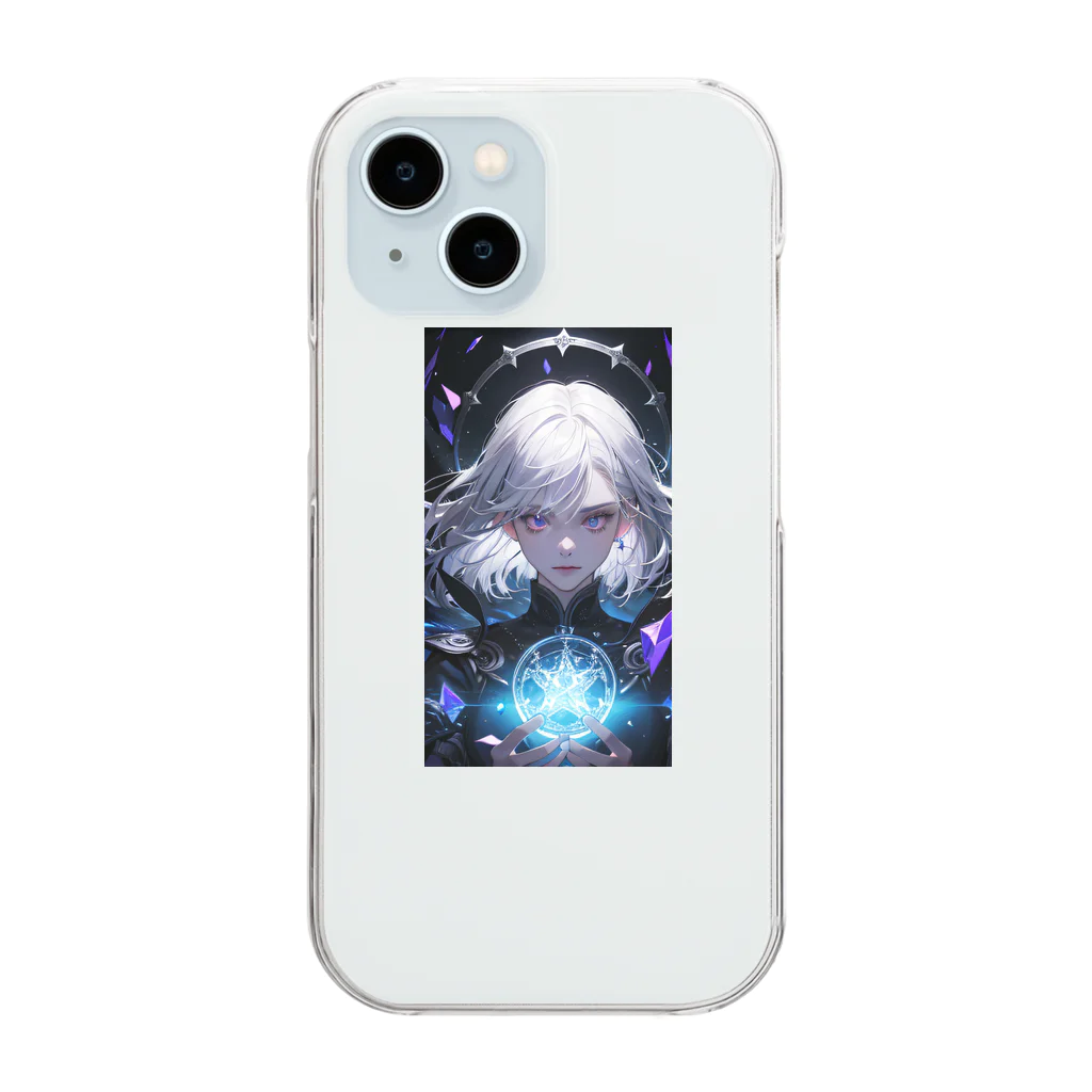 AI職人👨‍🏭のAI美人『白』2 Clear Smartphone Case