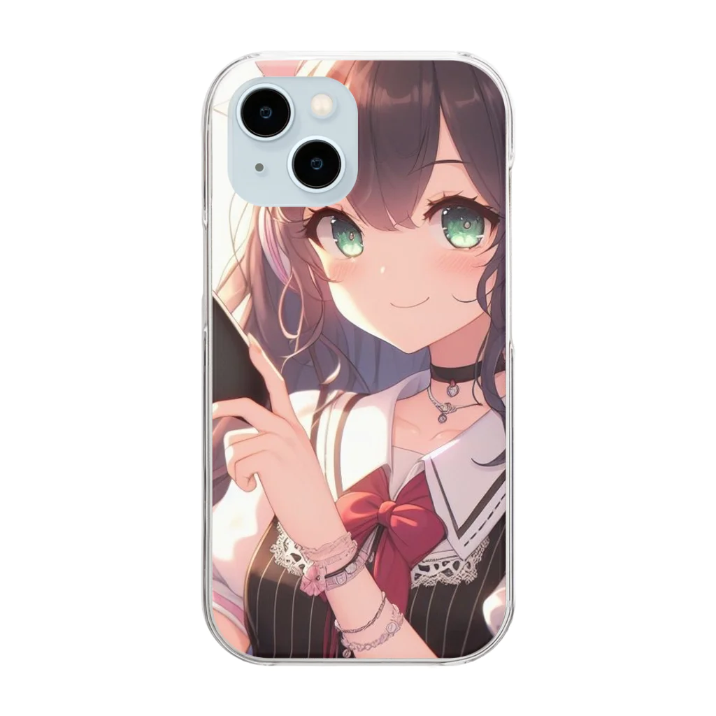 luckyTigerのゲーム女子 Clear Smartphone Case