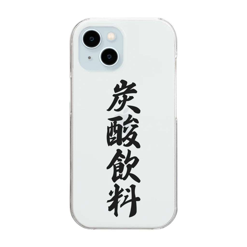 着る文字屋の炭酸飲料 Clear Smartphone Case