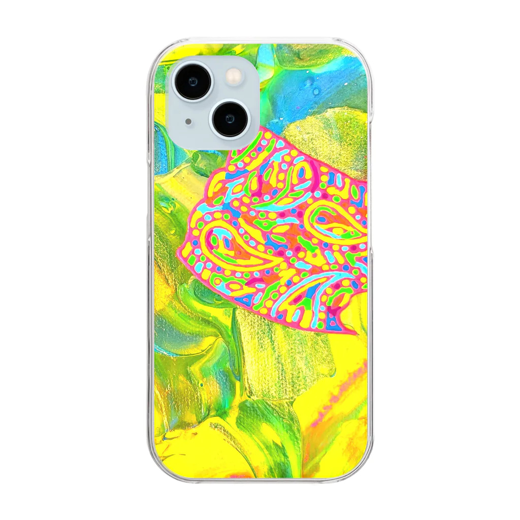 与一 （@yoichi.ArtRecord)のスマホケース『ティーンエイジ』(Teenage) Clear Smartphone Case