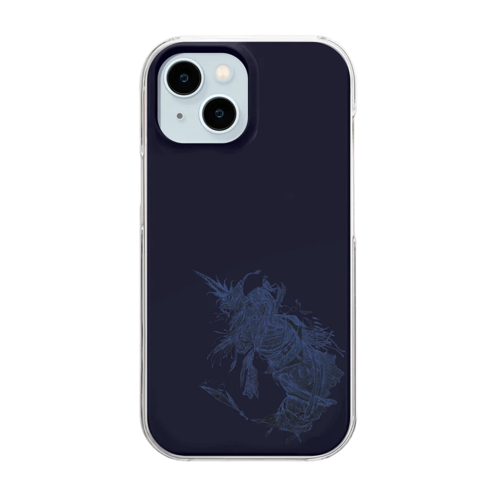 与一 （@yoichi.ArtRecord)のスマホケース『deus深海』(deus deep sea) Clear Smartphone Case