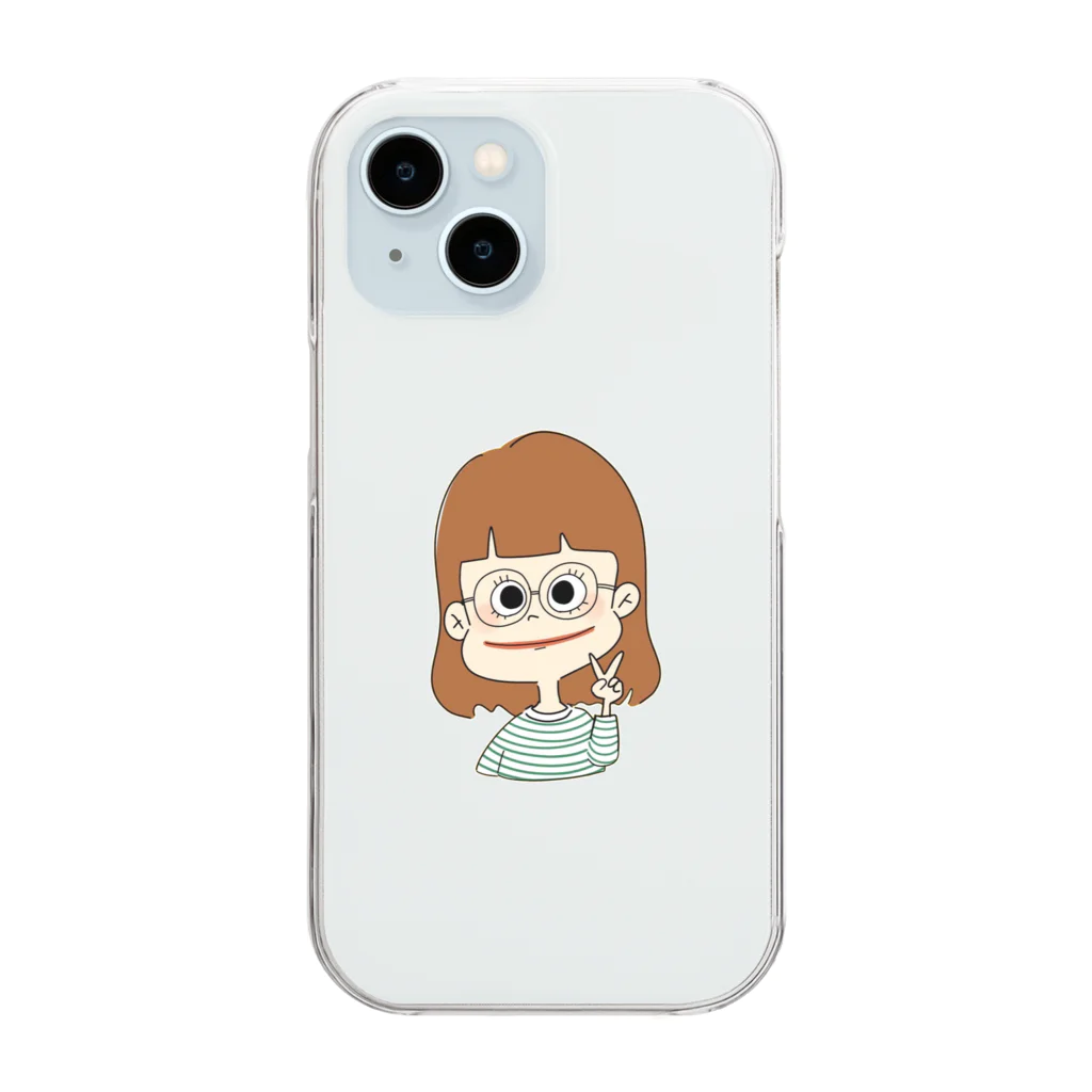 🦄ちかせん屋さん🦄のちかこ先生(私服) Clear Smartphone Case