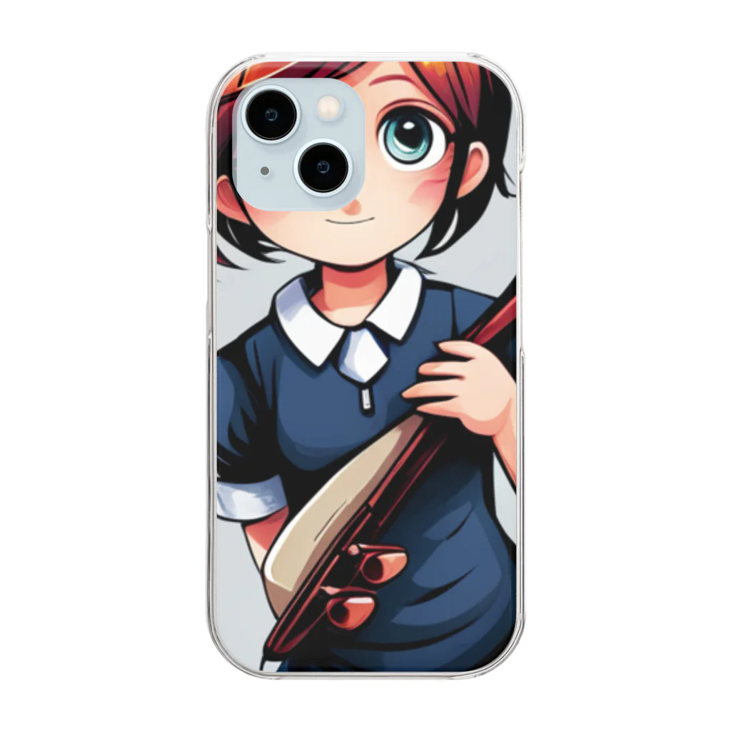 ほっこり絵音舎のオケ部入団希望の リンちゃん Clear Smartphone Case