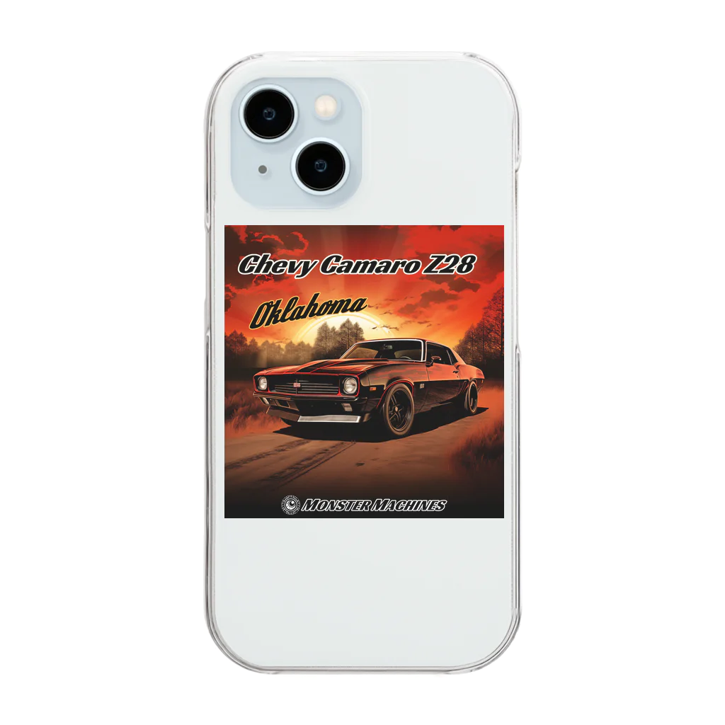 ｱｰﾄｷﾞｬﾗﾘｰ こっそり堂 (笑のChevy Camaro Z28 Oklahoma モンスターマシーン Clear Smartphone Case