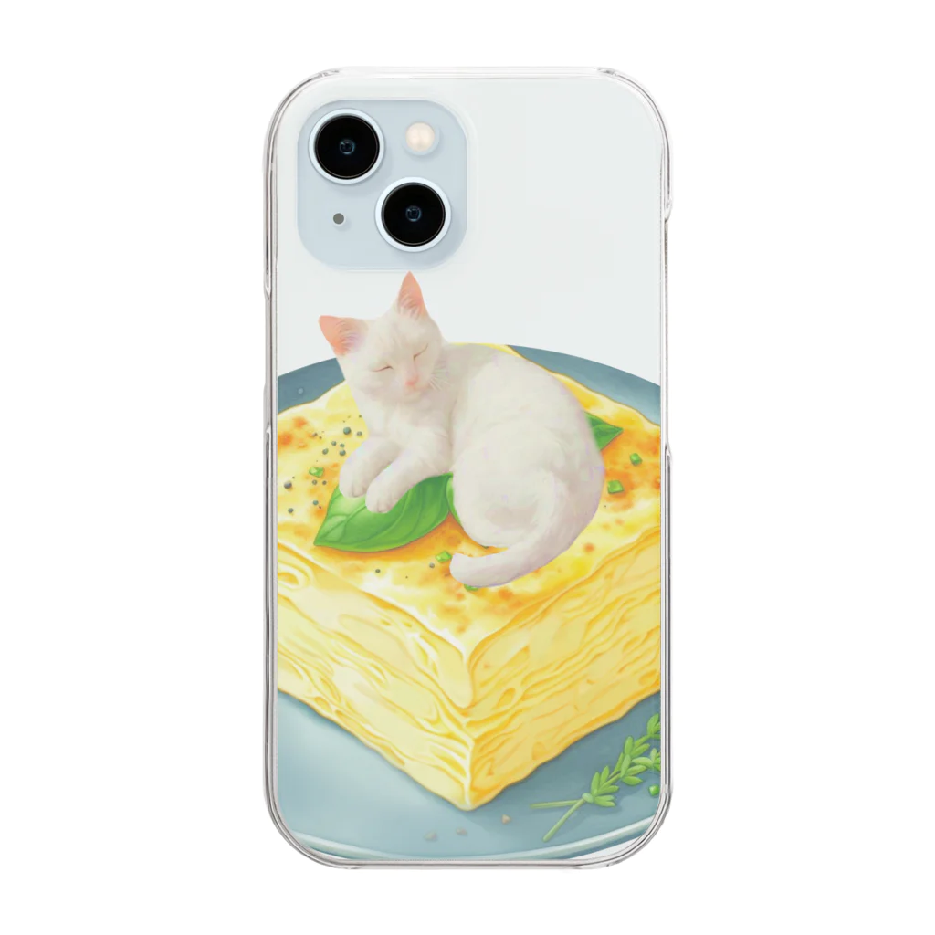 姫とすずり。の大根おろしになりきるねこ Clear Smartphone Case