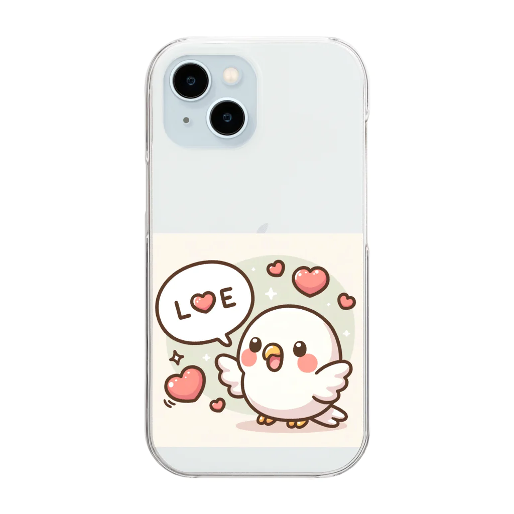 colorsの小鳥のラブちゃん Clear Smartphone Case