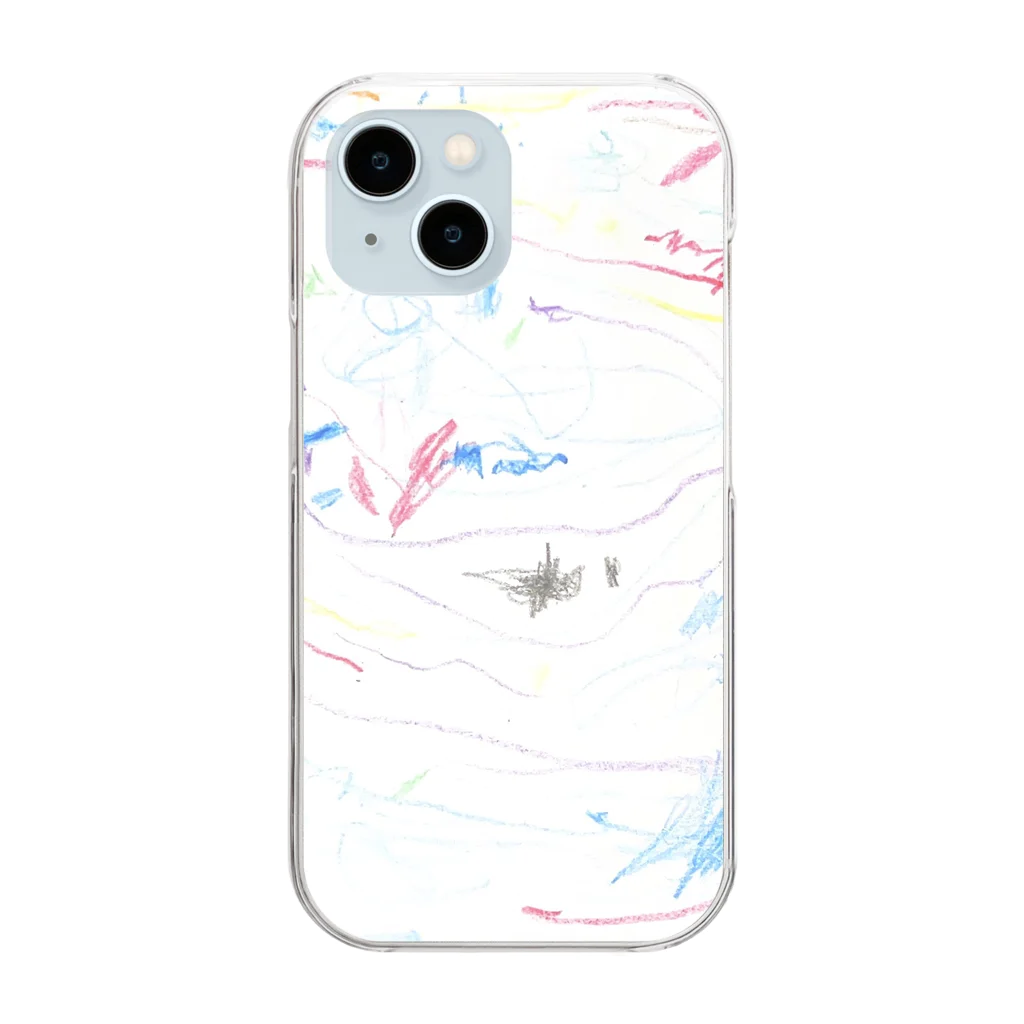 mamachan_tのひこうきとおうち Clear Smartphone Case