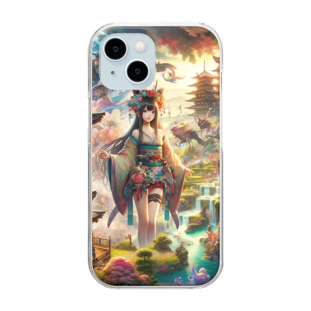 fujimominの幻想世界と美少女 Clear Smartphone Case