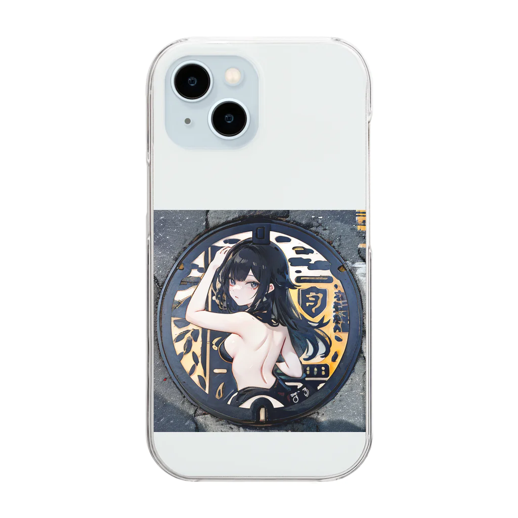 E16のマンホール美女 Clear Smartphone Case