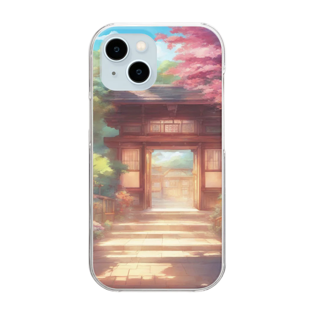 jampackの【風景】寺院 Clear Smartphone Case