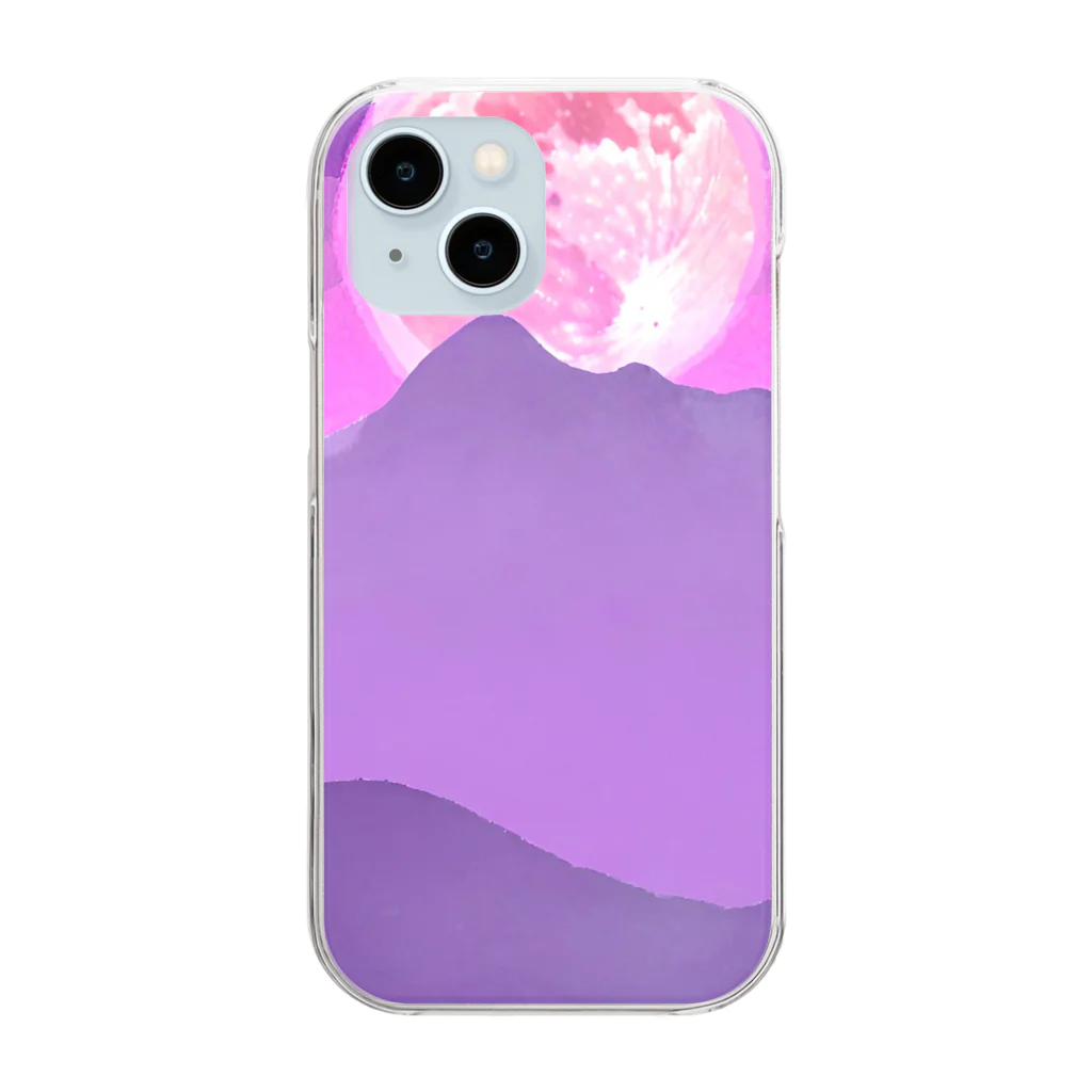 88_Aの満月の光 Clear Smartphone Case