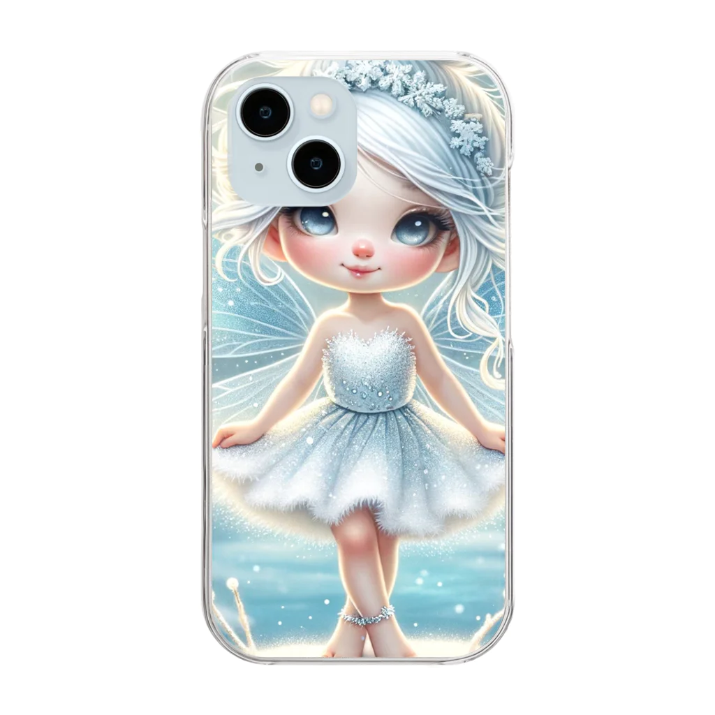 the blue seasonの冬の魔法 - 1月の妖精 Clear Smartphone Case