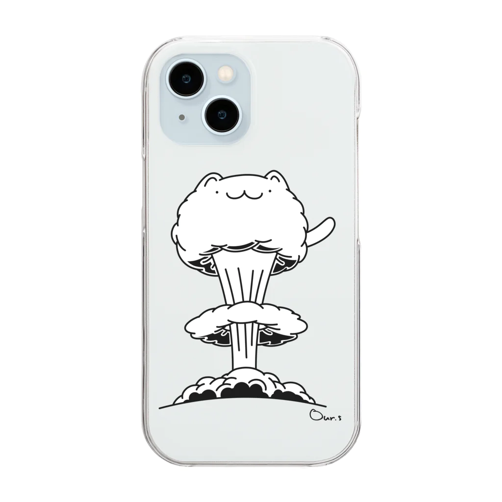 Our.s SUZURI店のにゃんと爆発 Clear Smartphone Case