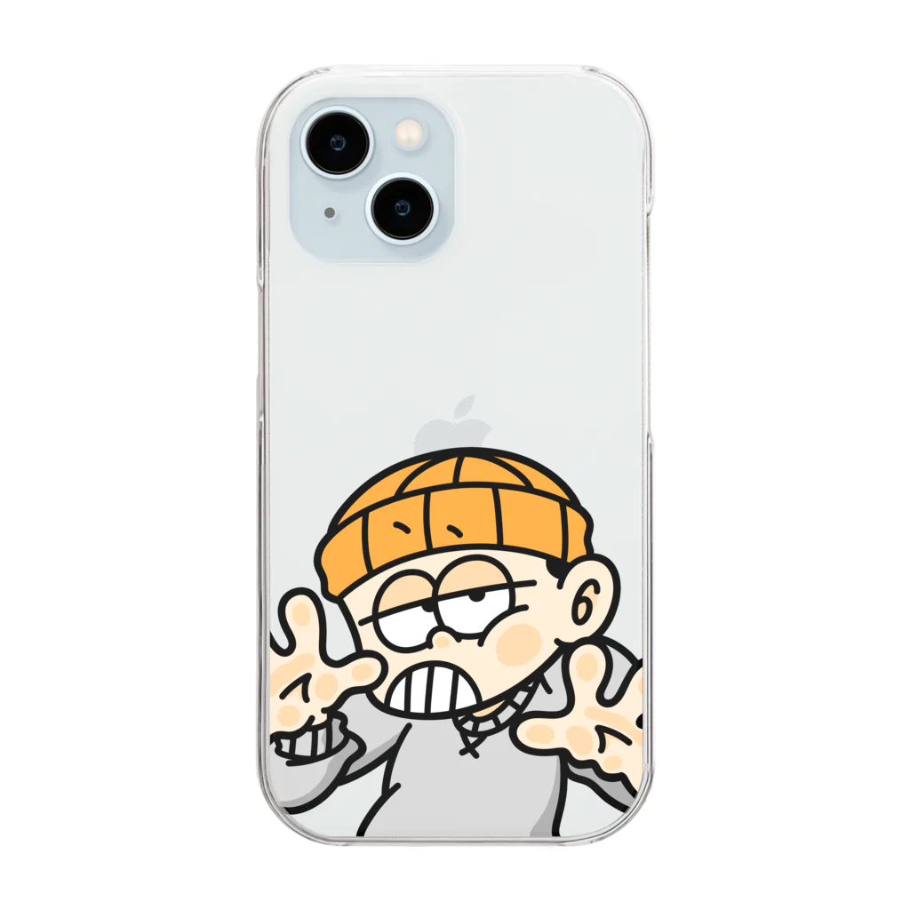 NEONERDYBOYのへばりつく男の子 Clear Smartphone Case